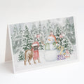 Boxer Fawn Puppy Christmas Greeting Cards Pack of 8 Blank Cards with Envelopes Whimsical A7 Size 5x7