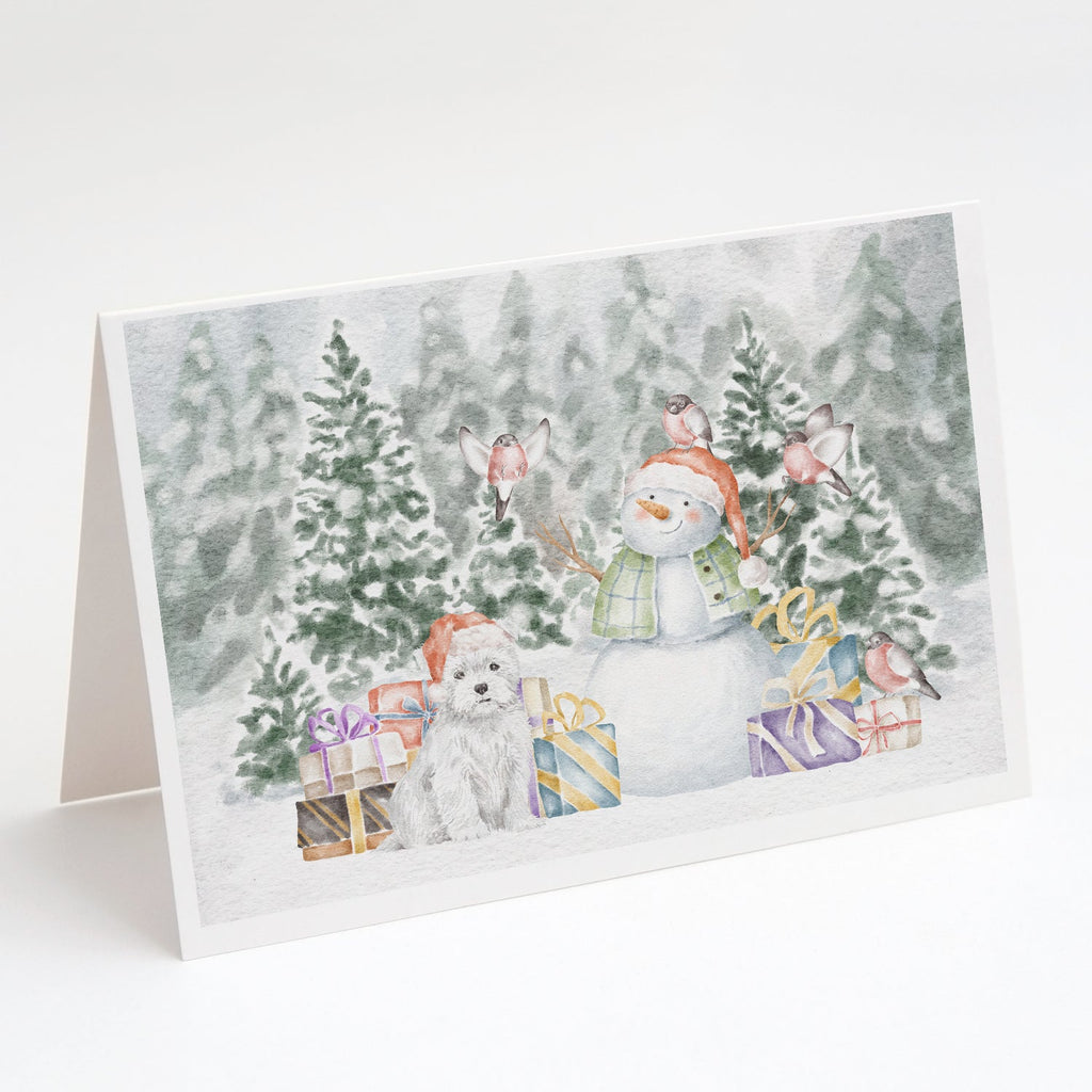 West Highland White Terrier Christmas Greeting Cards Pack of 8 Blank Cards with Envelopes Whimsical A7 Size 5x7
