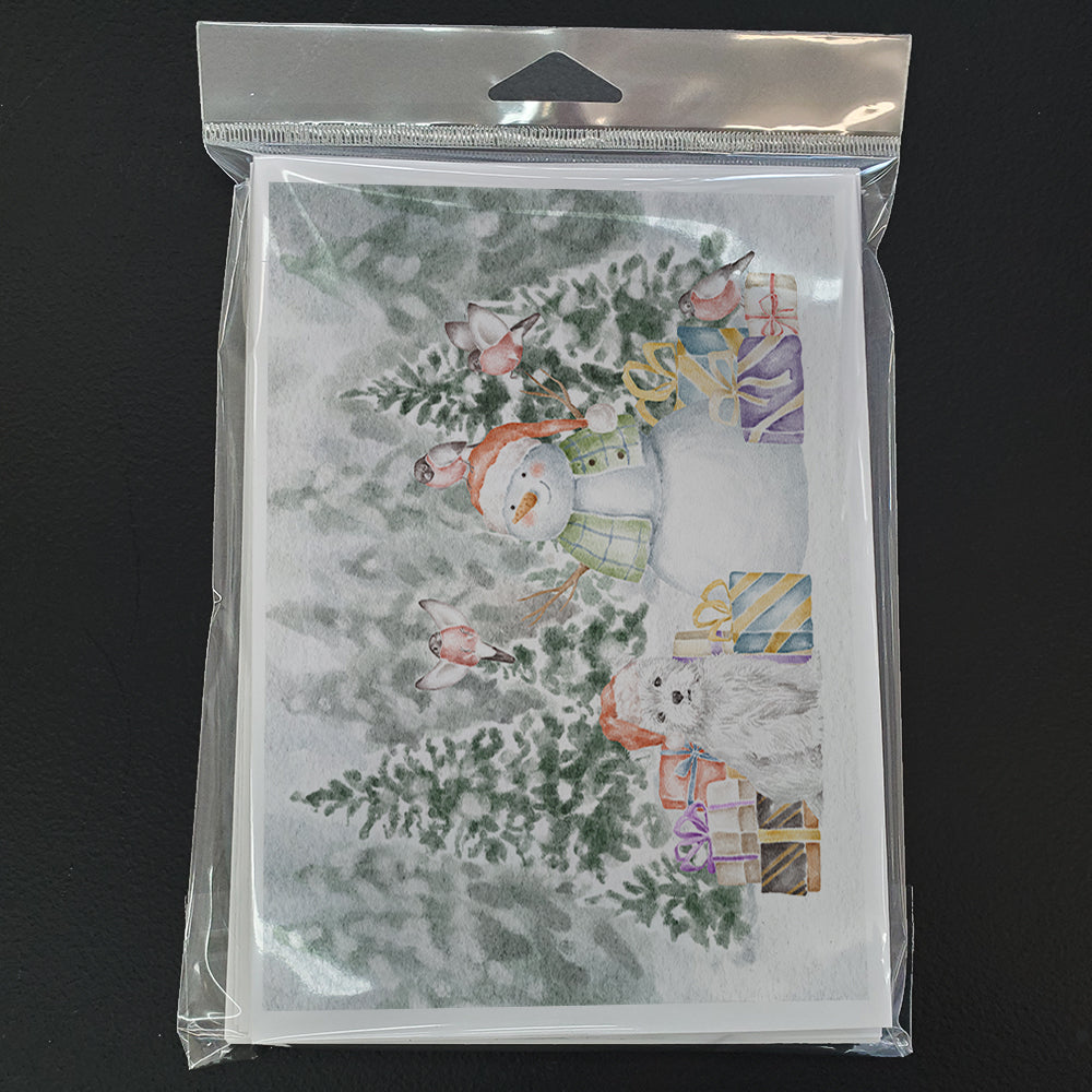 West Highland White Terrier Christmas Greeting Cards Pack of 8 Blank Cards with Envelopes Whimsical A7 Size 5x7