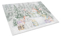 West Highland White Terrier Christmas Cutting Board Tempered Glass Kitchen Cutting Surface, Heat Resistant Chopping, Non-Slip Feet, Food Prep & Serving