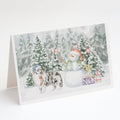 Sheltie/Shetland Sheepdog Blue Merle Standing Christmas Greeting Cards Pack of 8 Blank Cards with Envelopes Whimsical A7 Size 5x7