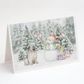 Briard Smiling Christmas Greeting Cards Pack of 8 Blank Cards with Envelopes Whimsical A7 Size 5x7