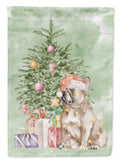 French Bulldog Fawn Christmas Presents and Tree House Flag 28x40 Porch Sleeve Pole Decorative Outside Yard Banner Artwork Wall Hanging, Polyester