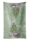 French Bulldog Black #1 Christmas Presents and Tree Kitchen Towel Velour Plush Front and Cotton Loop Back Machine Washable