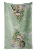 French Bulldog Black #2 Christmas Presents and Tree Kitchen Towel Velour Plush Front and Cotton Loop Back Machine Washable