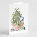 Corgi Cardigan Blue Merle Christmas Presents and Tree Greeting Cards Pack of 8 Blank Cards with Envelopes Whimsical A7 Size 5x7