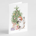 Australian Shepherd High Five Christmas Presents and Tree Greeting Cards Pack of 8 Blank Cards with Envelopes Whimsical A7 Size 5x7