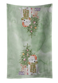 Samoyed Christmas Presents and Tree Kitchen Towel Velour Plush Front and Cotton Loop Back Machine Washable