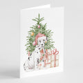 Dalmatian Christmas Presents and Tree Greeting Cards Pack of 8 Blank Cards with Envelopes Whimsical A7 Size 5x7