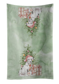 Dalmatian Christmas Presents and Tree Kitchen Towel Velour Plush Front and Cotton Loop Back Machine Washable