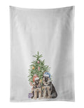 German Shepherd Momma Baby Christmas Presents and Tree Kitchen Towel Set of 2 White Dish Towels Decorative Bathroom Hand towel for Hand, Face, Hair, Yoga, Tea, Dishcloth, 19 X 28", White