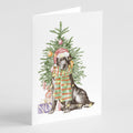 Labrador Retriever Black Christmas Presents and Tree Greeting Cards Pack of 8 Blank Cards with Envelopes Whimsical A7 Size 5x7