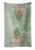 Shiba Inu Momma and Baby Christmas Presents and Tree Kitchen Towel Velour Plush Front and Cotton Loop Back Machine Washable