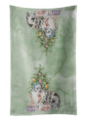 Sheltie Blue Merle Christmas Presents and Tree Kitchen Towel Velour Plush Front and Cotton Loop Back Machine Washable