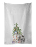 Sheltie Blue Merle Christmas Presents and Tree Kitchen Towel Set of 2 White Dish Towels Decorative Bathroom Hand towel for Hand, Face, Hair, Yoga, Tea, Dishcloth, 19 X 28", White