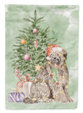 Briard Christmas Presents and Tree House Flag 28x40 Porch Sleeve Pole Decorative Outside Yard Banner Artwork Wall Hanging, Polyester