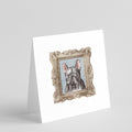French Bulldog Black Front View Pretty as a Picture Square Greeting Cards and Envelopes Pack of 8 Blank Cards with Envelopes Blank Thank You Note Greeting Cards Stationery