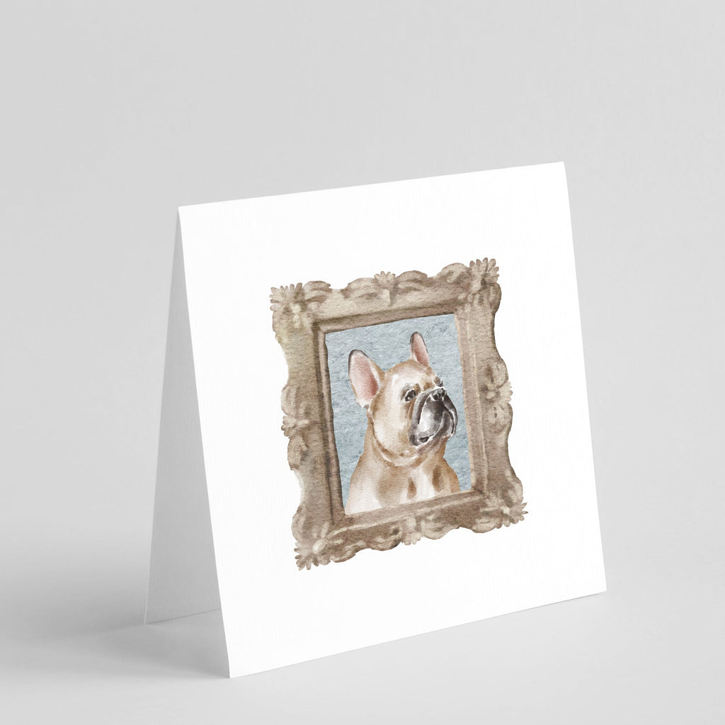 French Bulldog Fawn Side View Pretty as a Picture Square Greeting Cards and Envelopes Pack of 8 Blank Cards with Envelopes Blank Thank You Note Greeting Cards Stationery