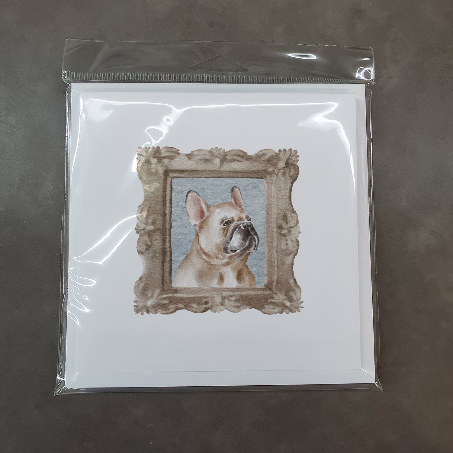French Bulldog Fawn Side View Pretty as a Picture Square Greeting Cards and Envelopes Pack of 8 Blank Cards with Envelopes Blank Thank You Note Greeting Cards Stationery