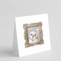 French Bulldog White Pretty as a Picture Square Greeting Cards and Envelopes Pack of 8 Blank Cards with Envelopes Blank Thank You Note Greeting Cards Stationery