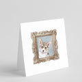 Corgi Red White Puppy Pretty as a Picture Square Greeting Cards and Envelopes Pack of 8 Blank Cards with Envelopes Blank Thank You Note Greeting Cards Stationery