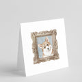 Corgi Red White Tilted Head Pretty as a Picture Square Greeting Cards and Envelopes Pack of 8 Blank Cards with Envelopes Blank Thank You Note Greeting Cards Stationery