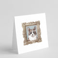 Corgi Dapple Front View Pretty as a Picture Square Greeting Cards and Envelopes Pack of 8 Blank Cards with Envelopes Blank Thank You Note Greeting Cards Stationery