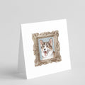 Corgi Tricolor Tongue Out Pretty as a Picture Square Greeting Cards and Envelopes Pack of 8 Blank Cards with Envelopes Blank Thank You Note Greeting Cards Stationery