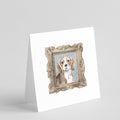 Beagle Tricolor Front View Pretty as a Picture Square Greeting Cards and Envelopes Pack of 8 Blank Cards with Envelopes Blank Thank You Note Greeting Cards Stationery