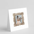 Australian Shepherd Merle Puppy Pretty as a Picture Square Greeting Cards and Envelopes Pack of 8 Blank Cards with Envelopes Blank Thank You Note Greeting Cards Stationery