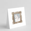 Samoyed Side View Pretty as a Picture Square Greeting Cards and Envelopes Pack of 8 Blank Cards with Envelopes Blank Thank You Note Greeting Cards Stationery
