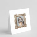 Dachsund Longhaired Black Tan Front View Pretty as a Picture Square Greeting Cards and Envelopes Pack of 8 Blank Cards with Envelopes Blank Thank You Note Greeting Cards Stationery