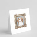Cavalier King Charles Spaniel Red White Tongue Out Pretty as a Picture Square Greeting Cards and Envelopes Pack of 8 Blank Cards with Envelopes Blank Thank You Note Greeting Cards Stationery