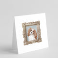 Cavalier King Charles Spaniel Red White Head Tilt Pretty as a Picture Square Greeting Cards and Envelopes Pack of 8 Blank Cards with Envelopes Blank Thank You Note Greeting Cards Stationery