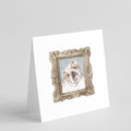 English Bulldog Fawn White Head Tilt Pretty as a Picture Square Greeting Cards and Envelopes Pack of 8 Blank Cards with Envelopes Blank Thank You Note Greeting Cards Stationery
