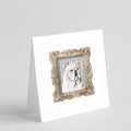 English Bulldog Fawn White Front View 3 Pretty as a Picture Square Greeting Cards and Envelopes Pack of 8 Blank Cards with Envelopes Blank Thank You Note Greeting Cards Stationery