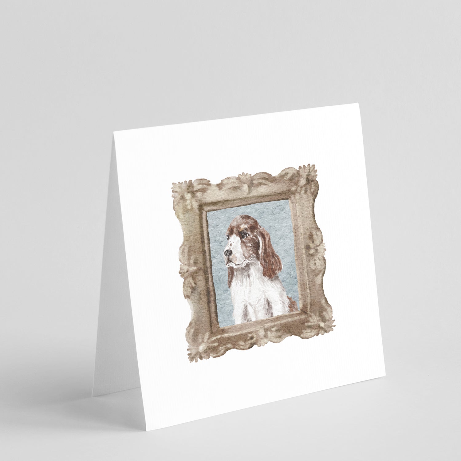 English Cocker Spaniel Brown White Side View Pretty as a Picture Square Greeting Cards and Envelopes Pack of 8 Blank Cards with Envelopes Blank Thank You Note Greeting Cards Stationery
