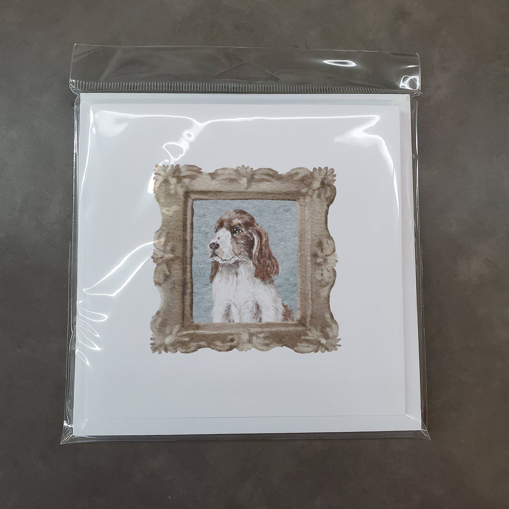 English Cocker Spaniel Brown White Side View Pretty as a Picture Square Greeting Cards and Envelopes Pack of 8 Blank Cards with Envelopes Blank Thank You Note Greeting Cards Stationery