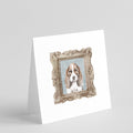 Basset Hound Red White Front View Pretty as a Picture Square Greeting Cards and Envelopes Pack of 8 Blank Cards with Envelopes Blank Thank You Note Greeting Cards Stationery