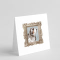 Basset Hound Tricolor Side View 2 Pretty as a Picture Square Greeting Cards and Envelopes Pack of 8 Blank Cards with Envelopes Blank Thank You Note Greeting Cards Stationery