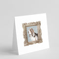 Basset Hound Tricolor Side View 3 Pretty as a Picture Square Greeting Cards and Envelopes Pack of 8 Blank Cards with Envelopes Blank Thank You Note Greeting Cards Stationery