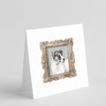 Jack Russell Terrier Black White Side View Pretty as a Picture Square Greeting Cards and Envelopes Pack of 8 Blank Cards with Envelopes Blank Thank You Note Greeting Cards Stationery