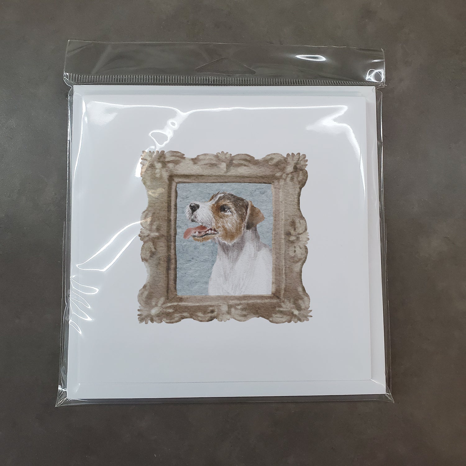 Jack Russell Terrier Tricolor Side View Pretty as a Picture Square Greeting Cards and Envelopes Pack of 8 Blank Cards with Envelopes Blank Thank You Note Greeting Cards Stationery