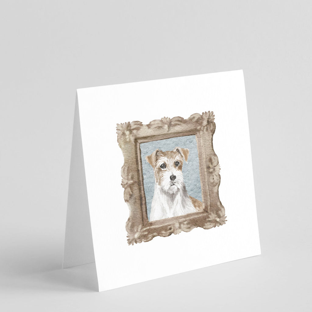 Jack Russell Terrier Tan White Front View Pretty as a Picture Square Greeting Cards and Envelopes Pack of 8 Blank Cards with Envelopes Blank Thank You Note Greeting Cards Stationery