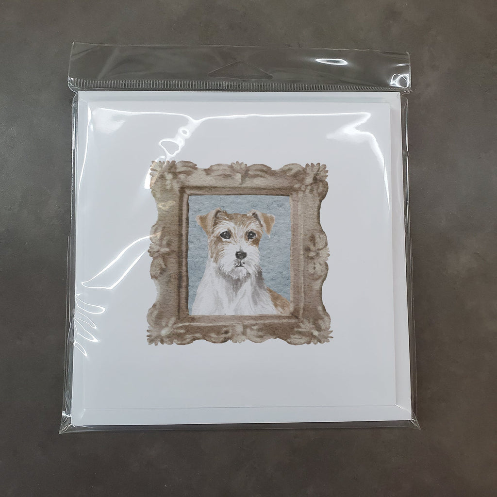 Jack Russell Terrier Tan White Front View Pretty as a Picture Square Greeting Cards and Envelopes Pack of 8 Blank Cards with Envelopes Blank Thank You Note Greeting Cards Stationery