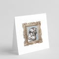 Pug Black Puppy Pretty as a Picture Square Greeting Cards and Envelopes Pack of 8 Blank Cards with Envelopes Blank Thank You Note Greeting Cards Stationery