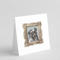Pug Black Front View Pretty as a Picture Square Greeting Cards and Envelopes Pack of 8 Blank Cards with Envelopes Blank Thank You Note Greeting Cards Stationery