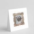 Pug Black Front View 2 Pretty as a Picture Square Greeting Cards and Envelopes Pack of 8 Blank Cards with Envelopes Blank Thank You Note Greeting Cards Stationery