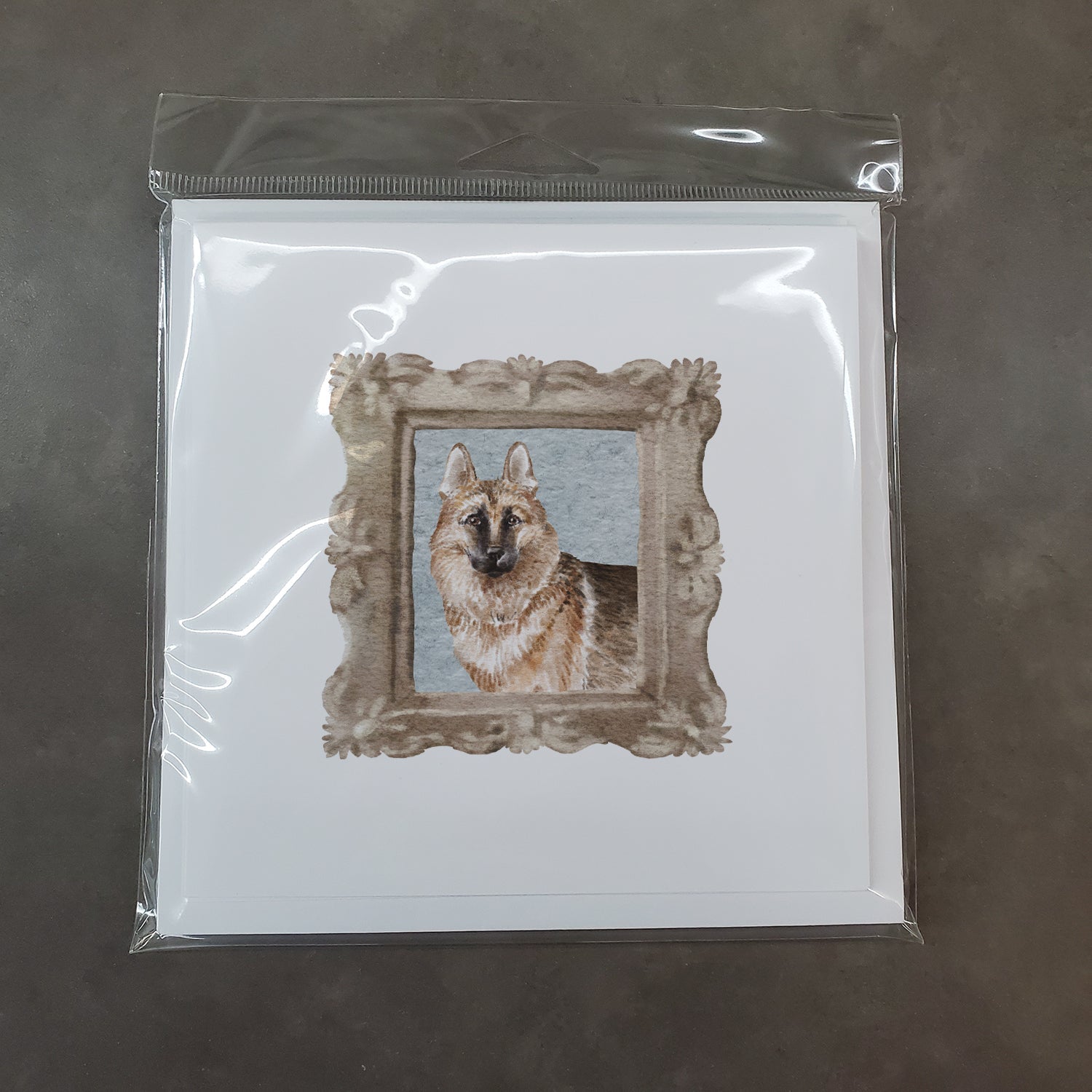 German Shepherd Front View Pretty as a Picture Square Greeting Cards and Envelopes Pack of 8 Blank Cards with Envelopes Blank Thank You Note Greeting Cards Stationery