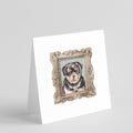 Rottweiler Puppy Smile Pretty as a Picture Square Greeting Cards and Envelopes Pack of 8 Blank Cards with Envelopes Blank Thank You Note Greeting Cards Stationery